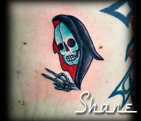 Shane Standifer - Peaceful Grim Reaper tattoo 